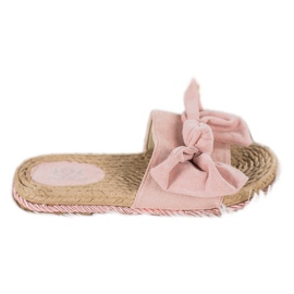Small Swan Pantofole alla moda con fiocco rosa 2