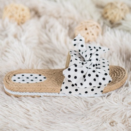 Small Swan Pantofole alla moda con fiocco bianco 2