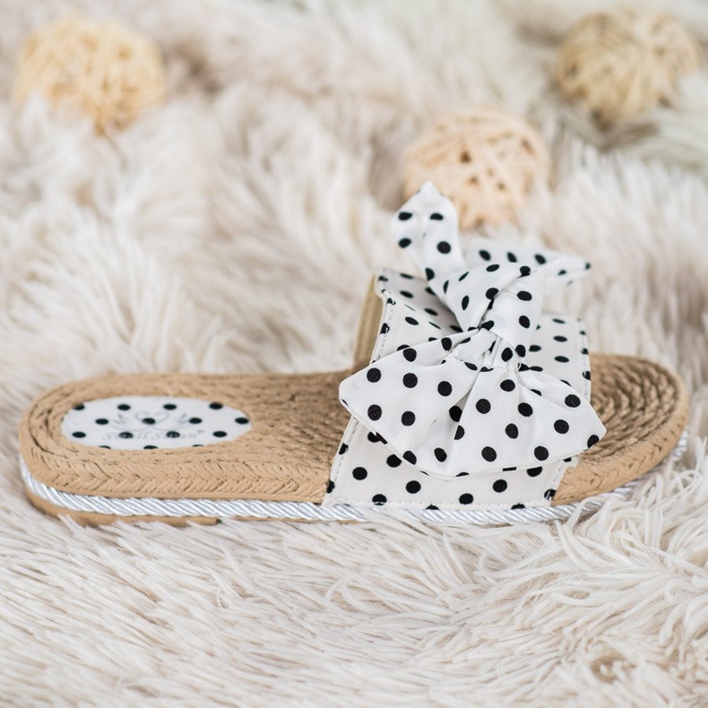 Small Swan Pantofole alla moda con fiocco bianca 2