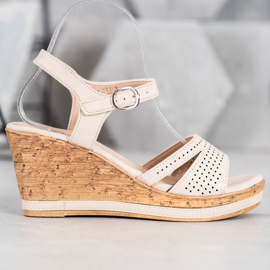 GOLL Sandali Con Zeppa Con Ecopelle marrone 1