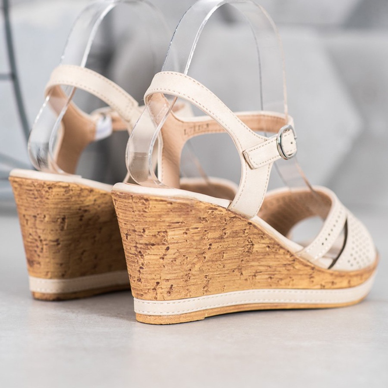 GOLL Sandali Con Zeppa Con Ecopelle marrone 2