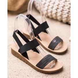 Sea Elves Sandali slip-on sulla piattaforma nero 1