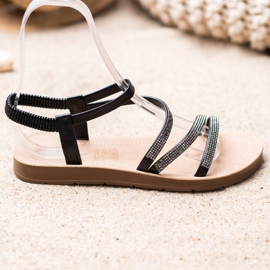 Sea Elves Eleganti sandali slip-on nero 1