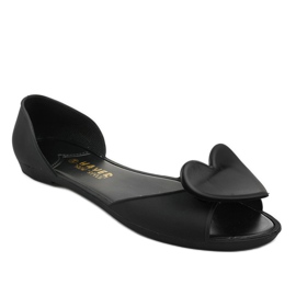 Ballerine in gomma melissa nere con cuore KM121-8 nero 1