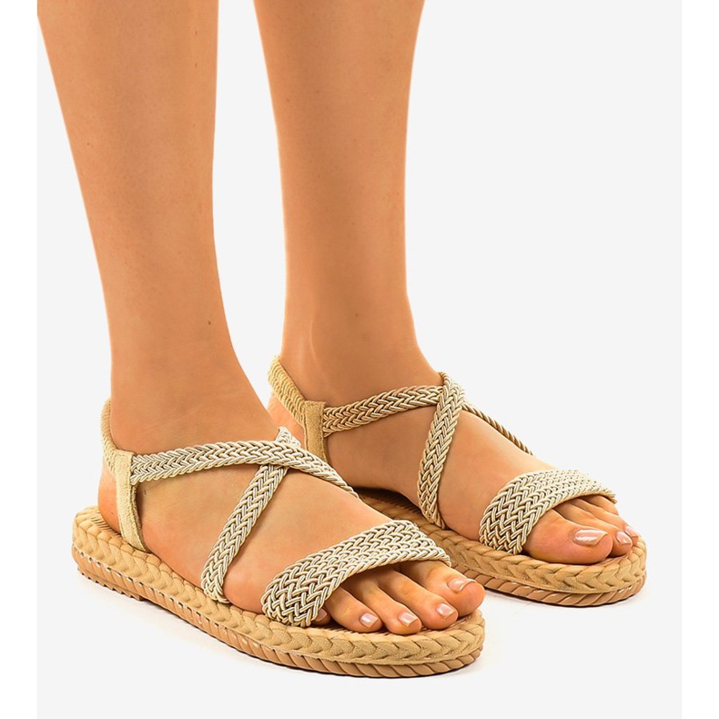 Sandali donna beige C602 1