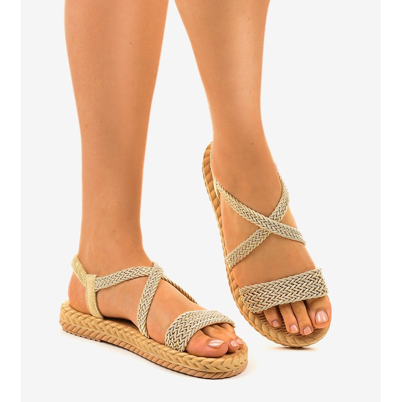 Sandali donna beige C602 2