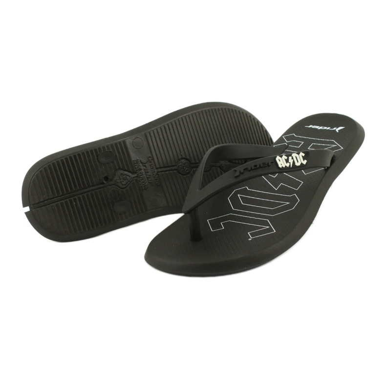 RIDER 82799 AC/DC infradito THONG AD uomo BRASILE bianco nero 3