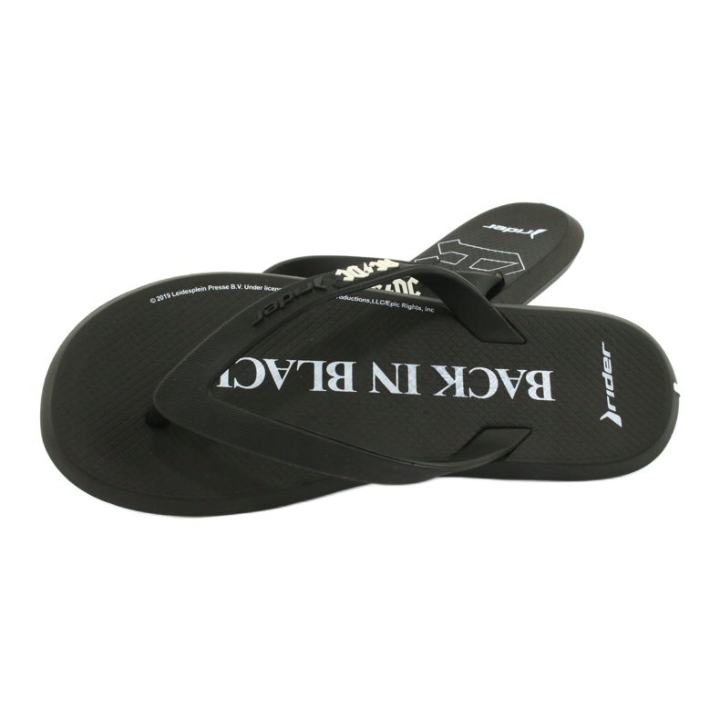 RIDER 82799 AC/DC infradito THONG AD uomo BRASILE bianco nero 4