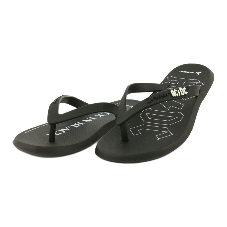 RIDER 82799 AC/DC infradito THONG AD uomo BRASILE bianco nero 2