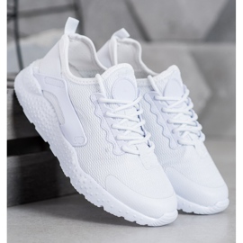 SHELOVET Sneakers in tessuto bianco bianca 1