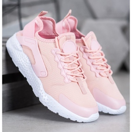 SHELOVET Sneakers in tessuto rosa 1