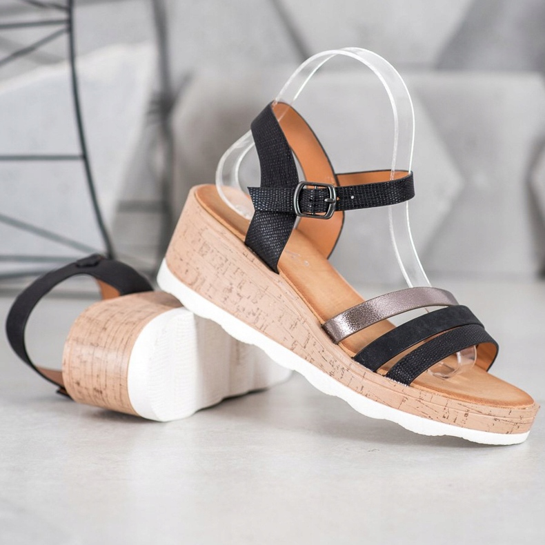 Weide Sandali con zeppa neri nero 1