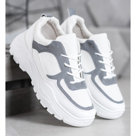 SHELOVET Sneakers allacciate alla moda bianco 1