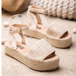Weide Sandali con espadrillas sulla piattaforma marrone 1