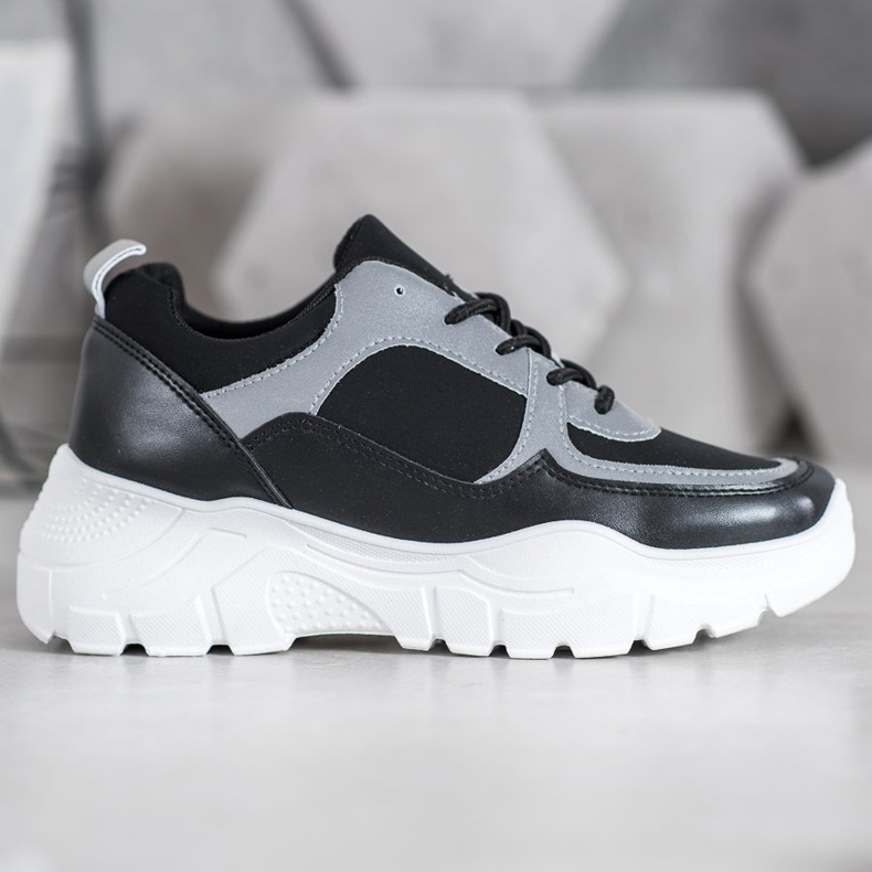 SHELOVET Sneakers allacciate alla moda nero 1