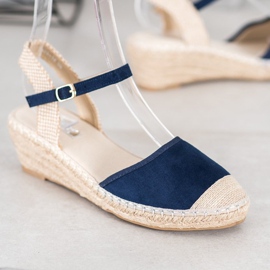 Best Shoes Espadrillas sandali blu navy 1