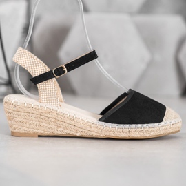 Best Shoes Sandali Espadrillas Neri nero 1