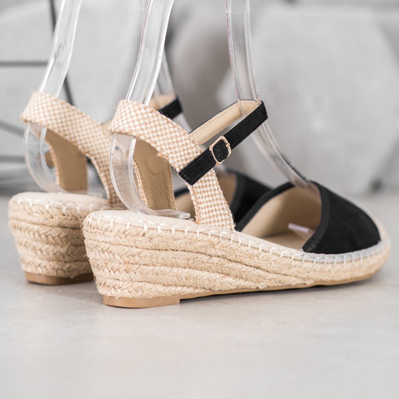 Best Shoes Sandali Espadrillas Neri nero 2