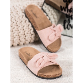 Evento Pantofole in pelle scamosciata sulla piattaforma rosa 2