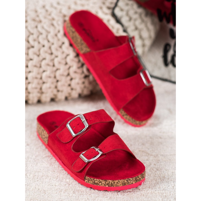 Evento Pantofole Casual Con Fibbia rosso 1