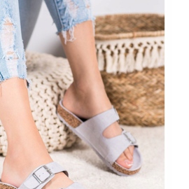 Evento Pantofole Casual Con Fibbia grigio 2