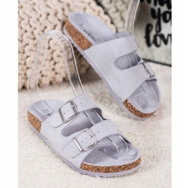 Evento Pantofole Casual Con Fibbia grigio 1