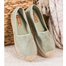 Seastar Espadrillas traforate con pelle scamosciata verde 1