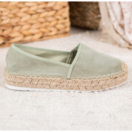 Seastar Espadrillas traforate con pelle scamosciata verde 2