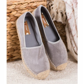 Seastar Espadrillas traforate con pelle scamosciata grigio 1