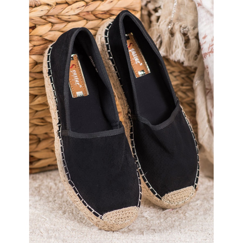 Seastar Espadrillas traforate con pelle scamosciata nero 1