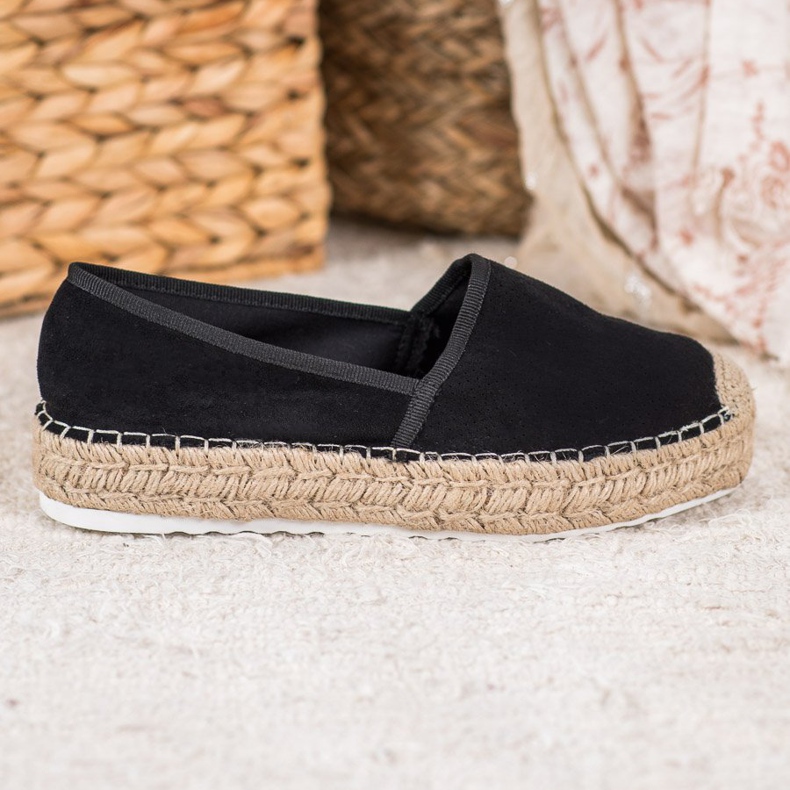 Seastar Espadrillas traforate con pelle scamosciata nero 2