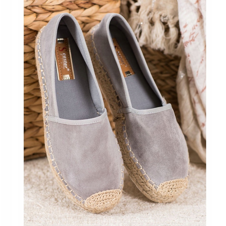 Seastar Espadrillas in pelle scamosciata grigie grigio 1