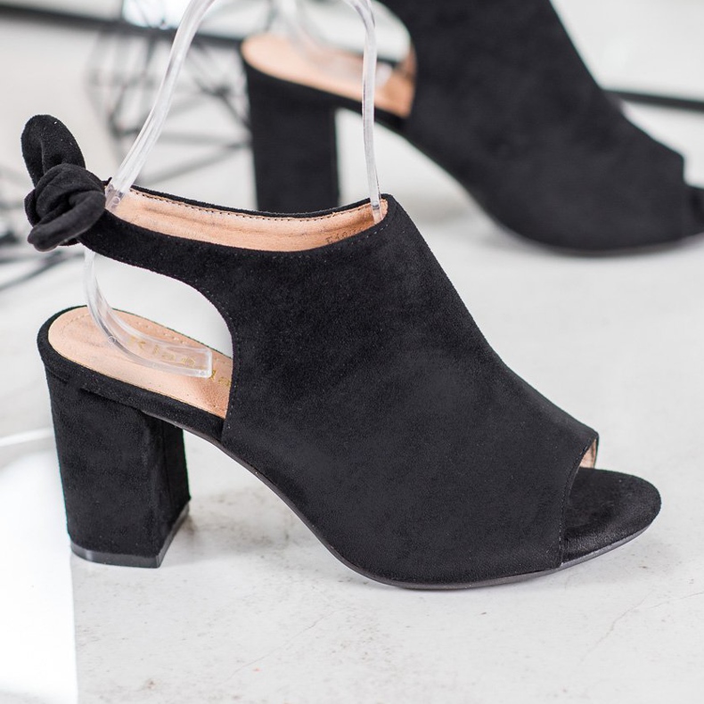 SHELOVET Sandali con tacco alto nero 1
