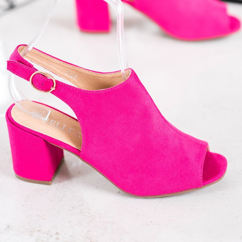 SHELOVET Sandali classici con tacco alto rosa 1