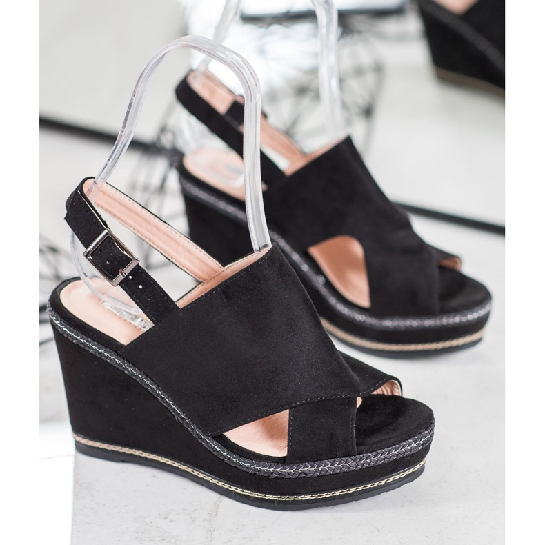 Best Shoes Sandali neri alla moda nero 1
