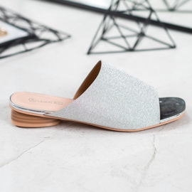SHELOVET Pantofole Eleganti Con Glitter grigio 2