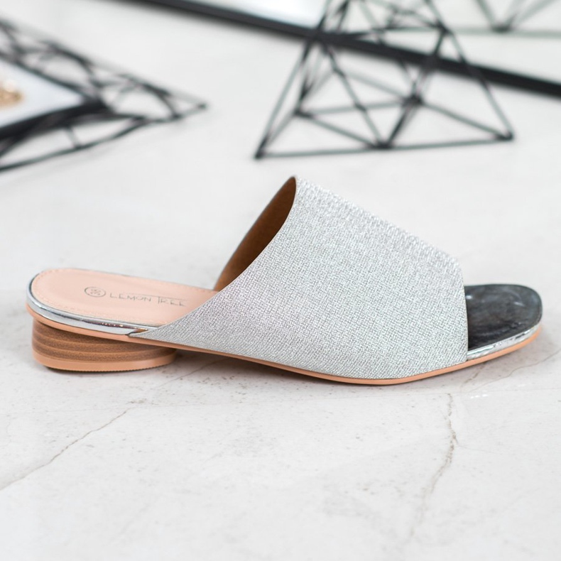SHELOVET Pantofole Eleganti Con Glitter grigio 2