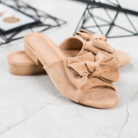 SHELOVET Infradito beige su tacco piatto 1