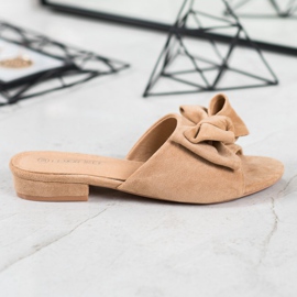 SHELOVET Infradito beige su tacco piatto 2