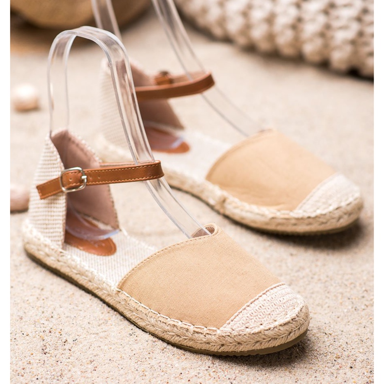 SHELOVET Espadrillas in tessuto marrone 1