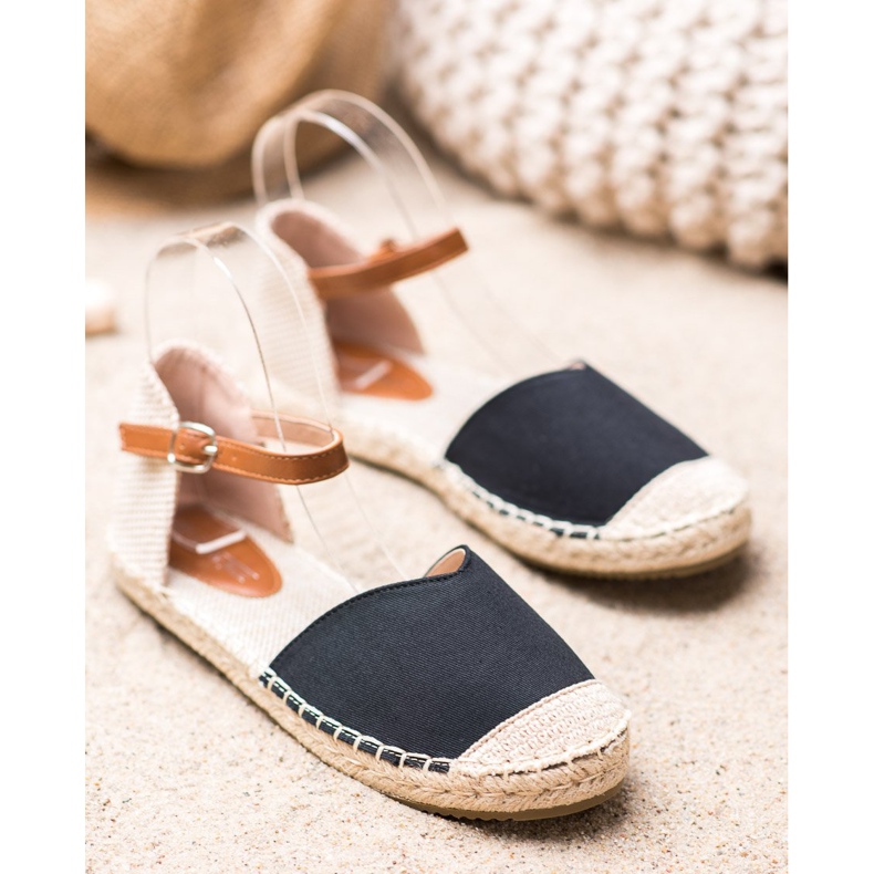 SHELOVET Espadrillas in tessuto nero 1