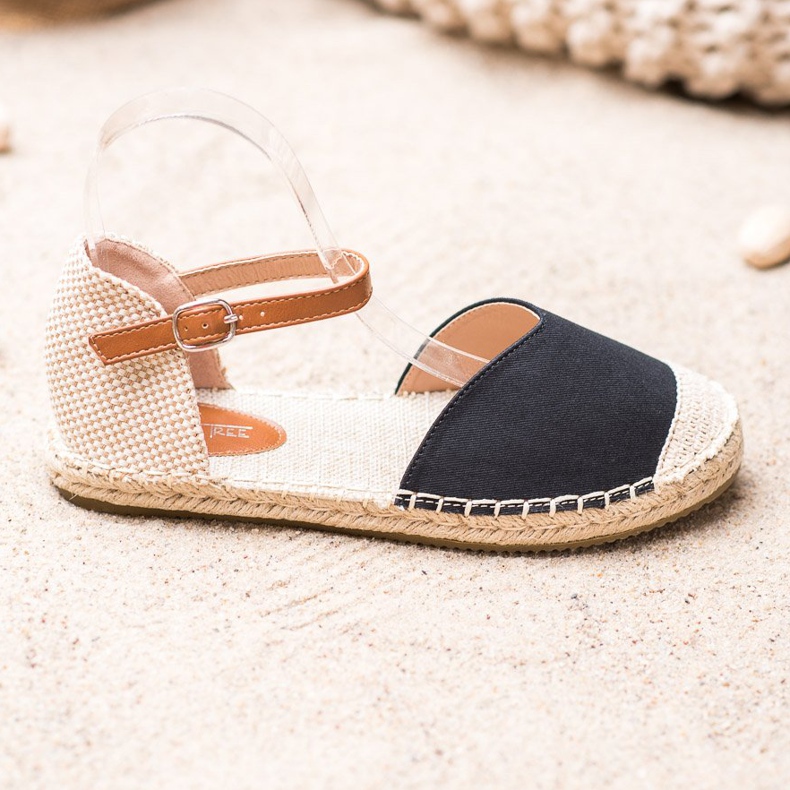 SHELOVET Espadrillas in tessuto nero 2