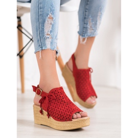 Small Swan Comodi sandali traforati rosso 1