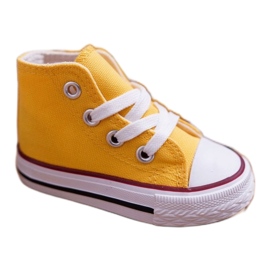 Sneaker per bambini alti classici giallo 1