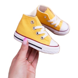 Sneaker per bambini alti classici giallo 2