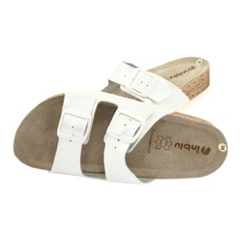 Ciabatte da donna bianco perla Inblu NM019 bianca multicolore 4