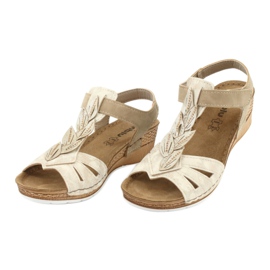 Sandali con inserto in pelle Inblu Sabbia EP017 beige d'oro 2