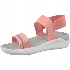 Crocs LiteRide Sandal W 205106-6KP sandali arancioni rosa 1