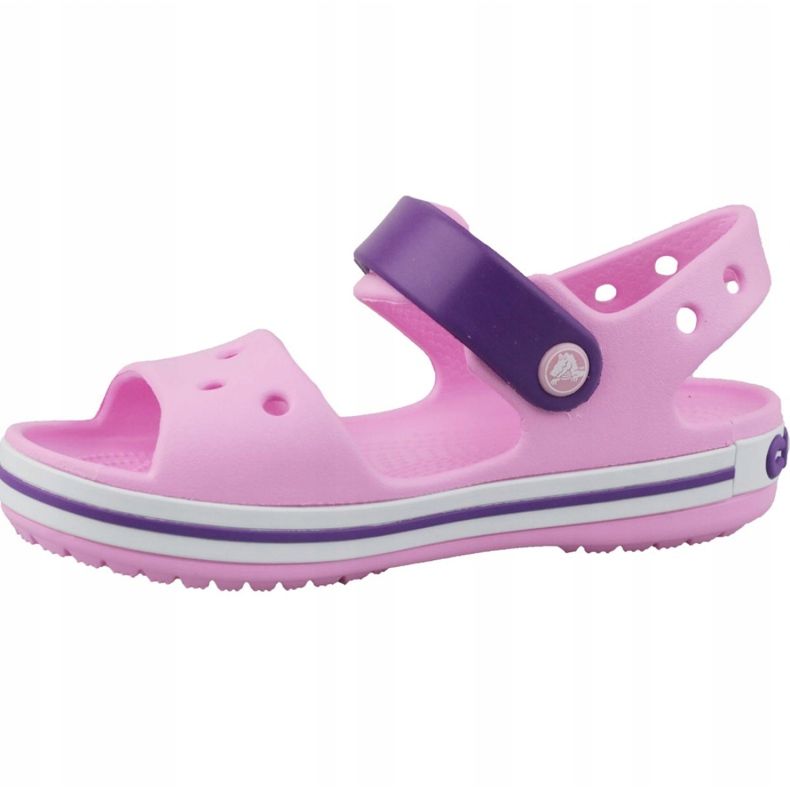 Crocs Crocband Sandalo Bambino 12856-6AI nero rosa 1
