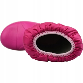 Crocs Winter Puff Boot Jr 14613-6X0 nero rosa 2